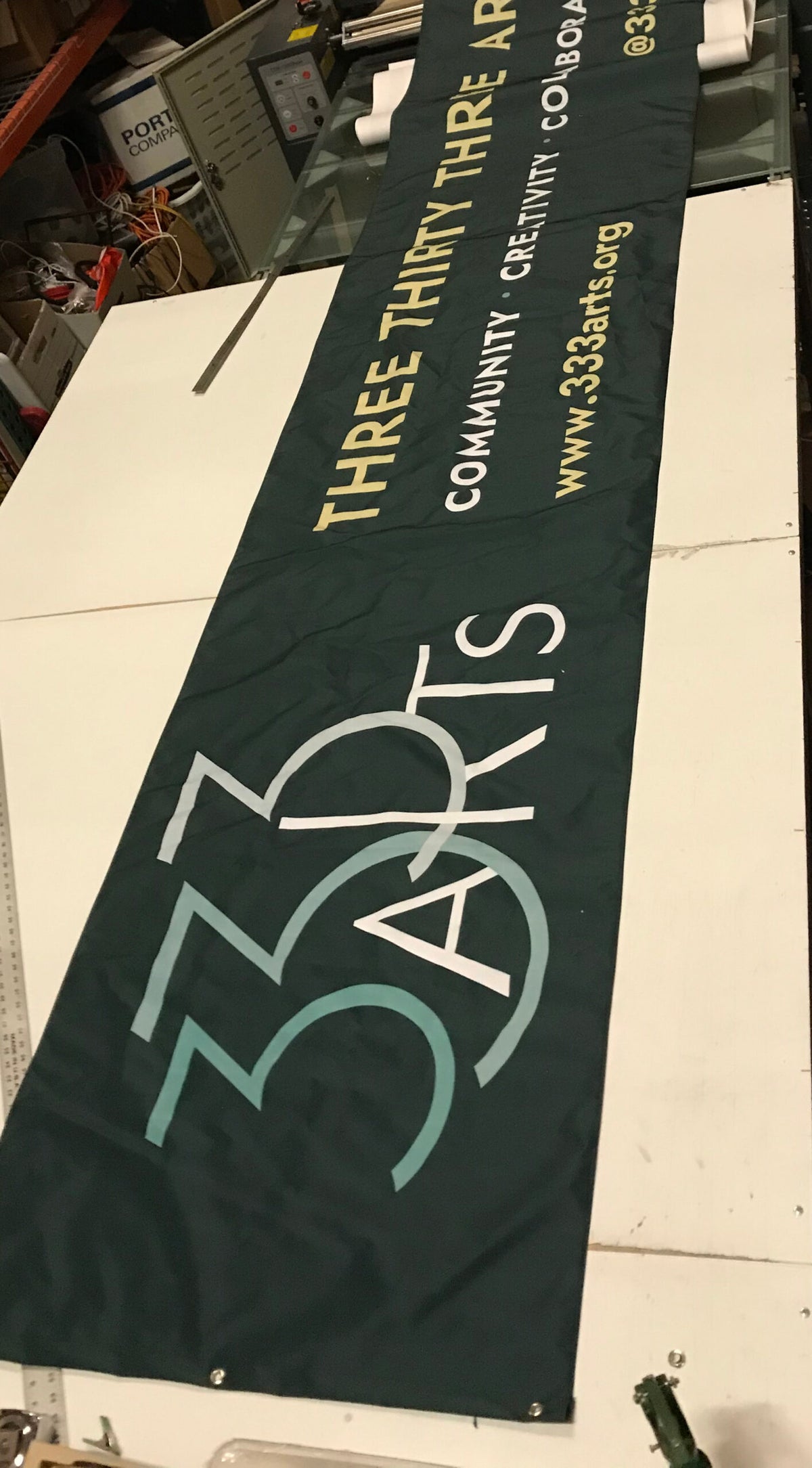 long custom fabric banner