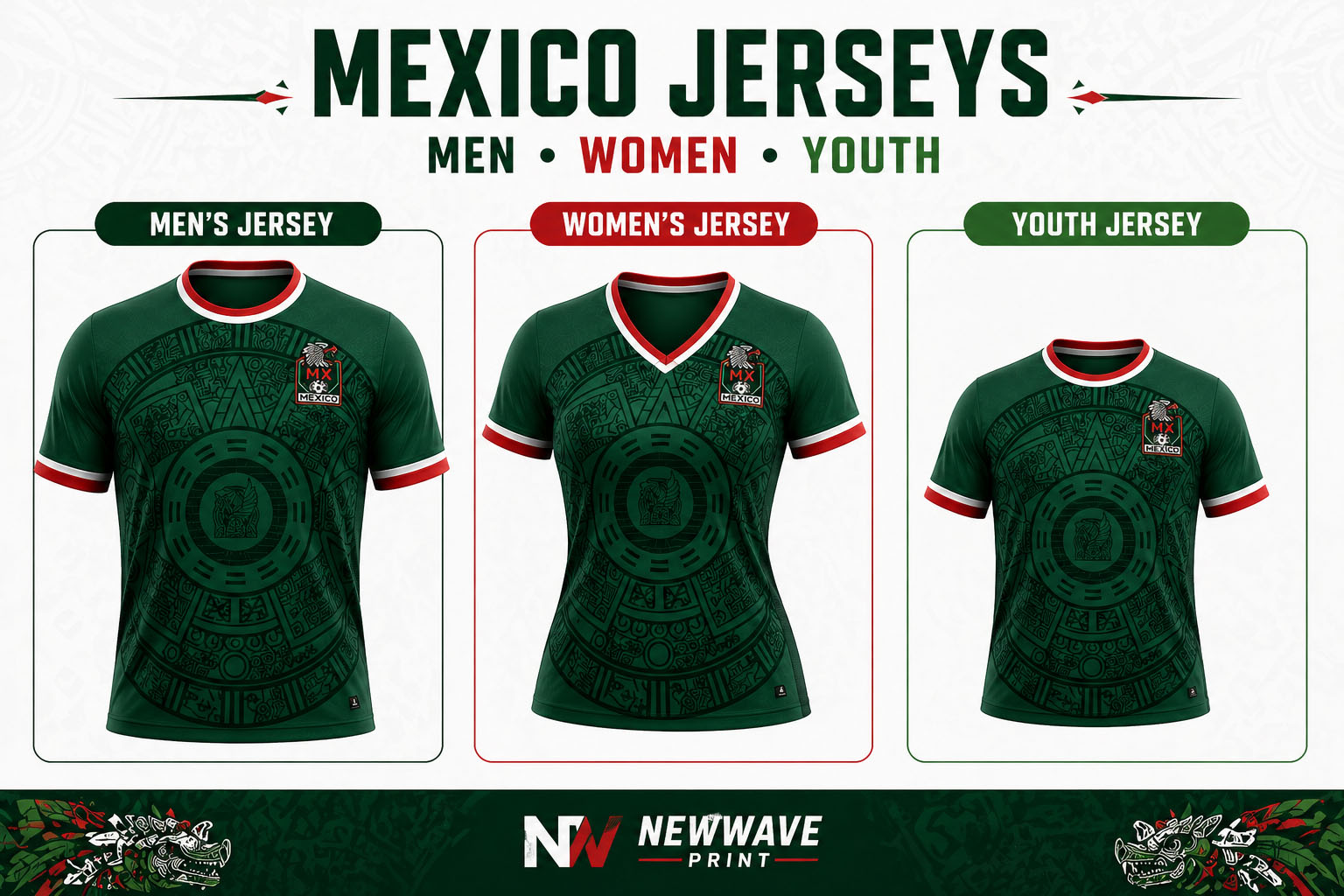 custom Mexico jerseys for men women and kids team uniforms sublimation soccer jerseys USA made