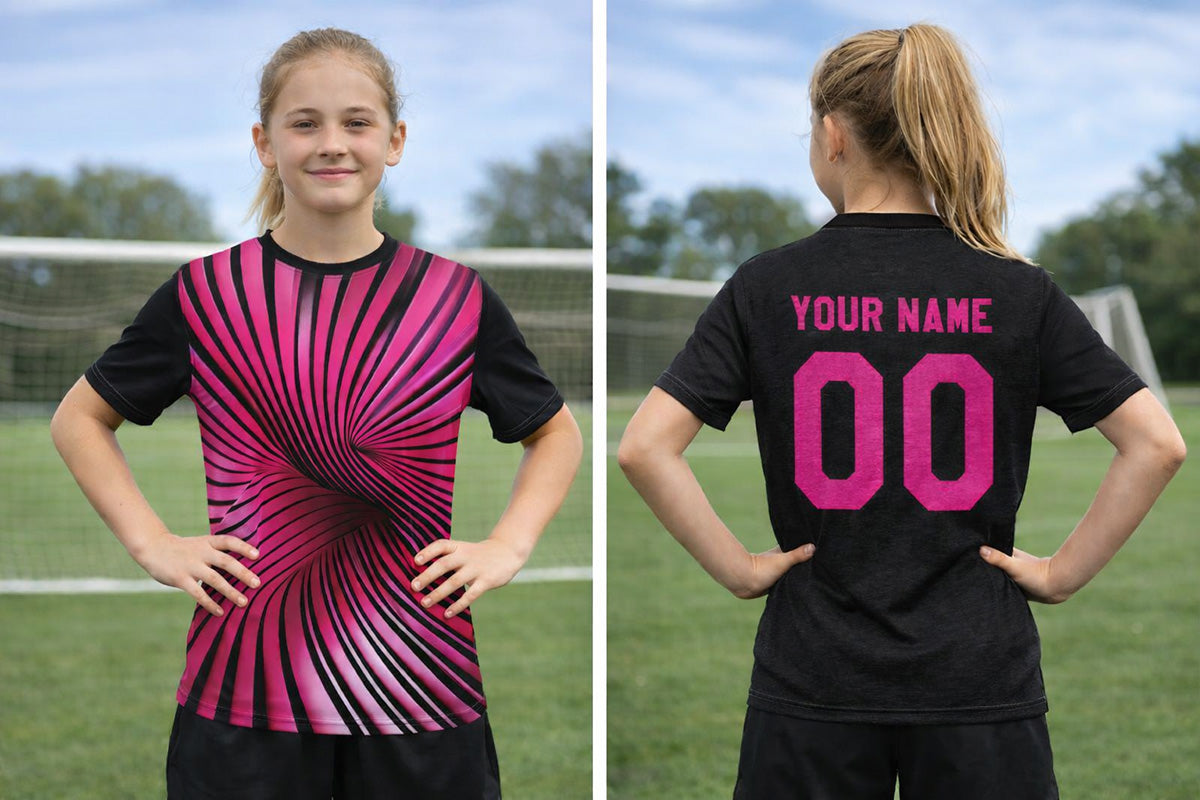 Vortex Pink Goalkeeper Soccer Jersey – Custom made in USA