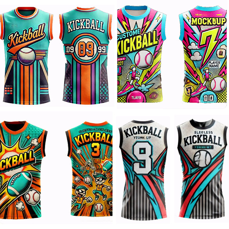Custom Sleeveless Kickball Jersey – Fully Sublimated & Breathable