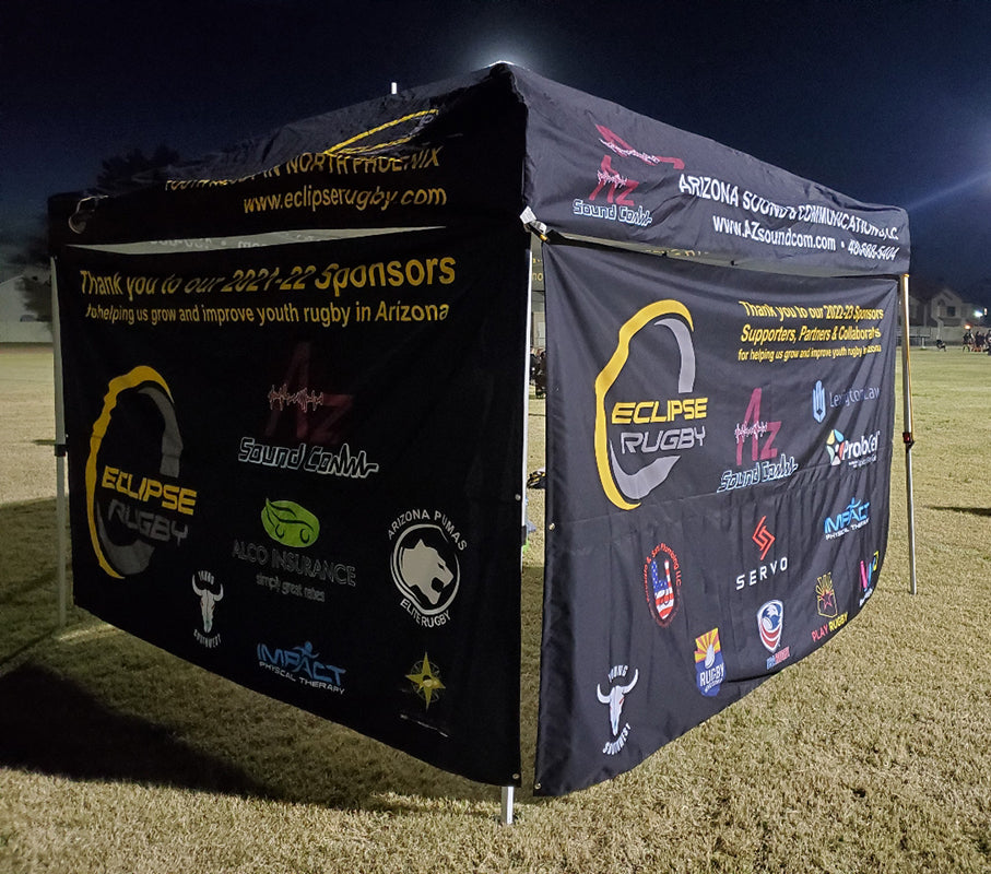 Side walls with multiple logos