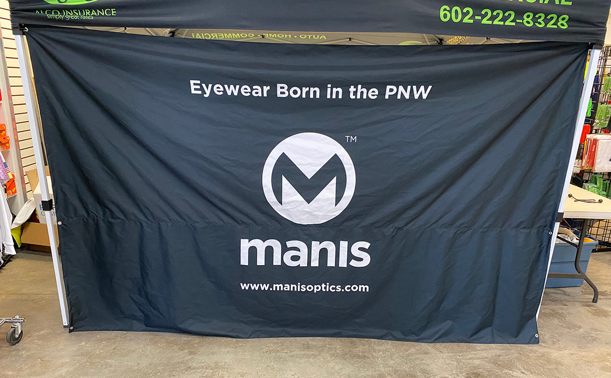 Tent side wall banner