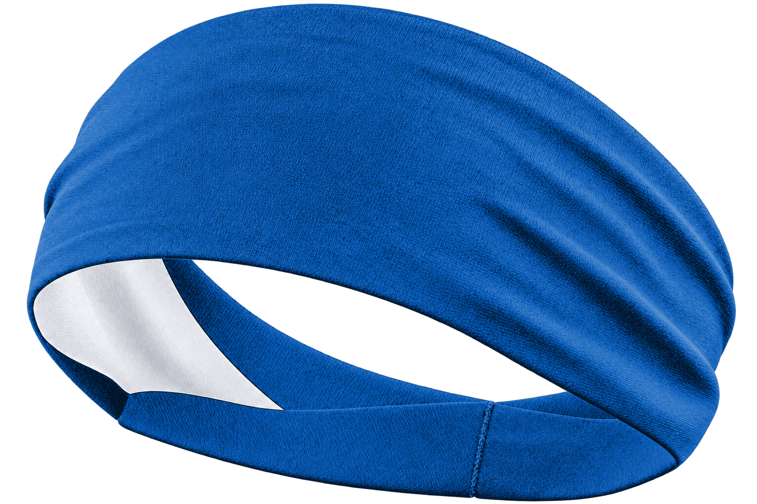 Athletic royal custom sports headband, front product view