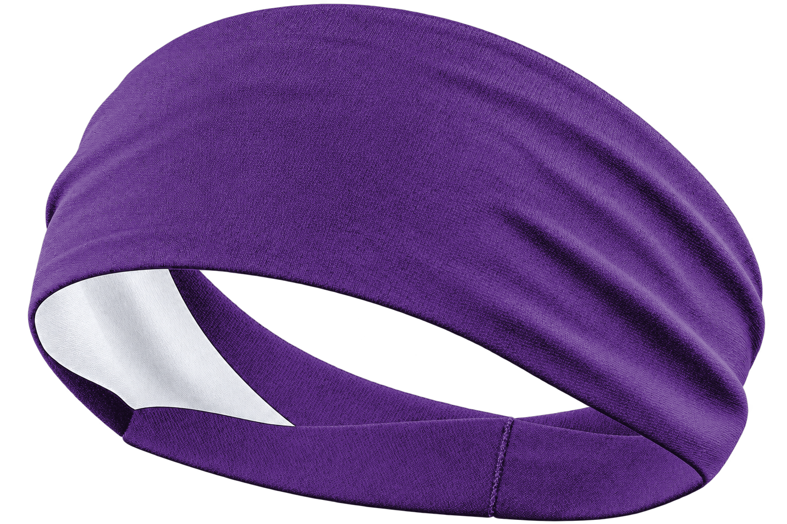 Deep purple custom sports headband, front product view