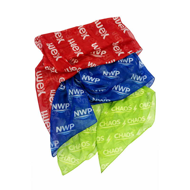 Custom Sublimation Chiffon Scarf – Lightweight, Full Color Print