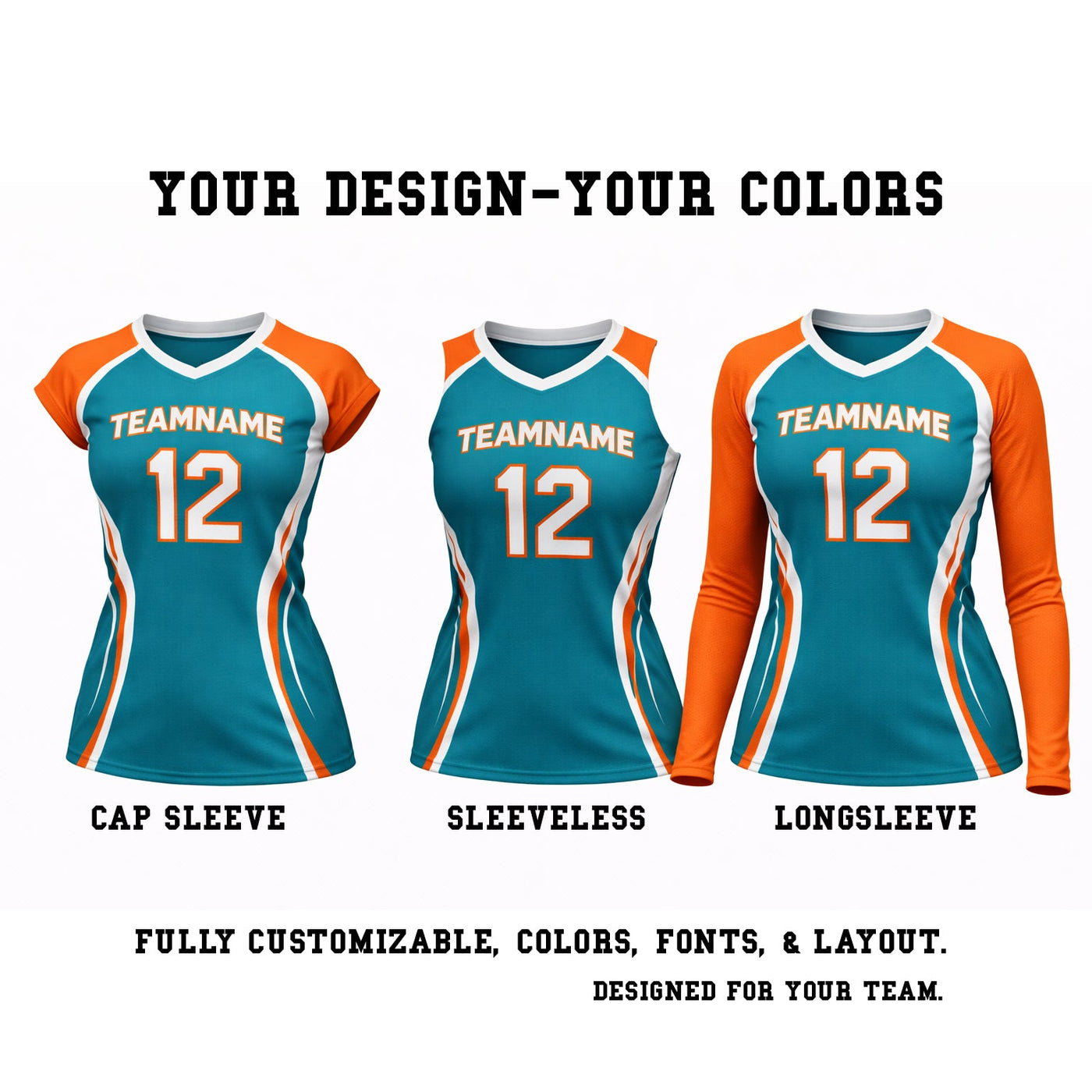 Custom sublimated volleyball jerseys and team apparel