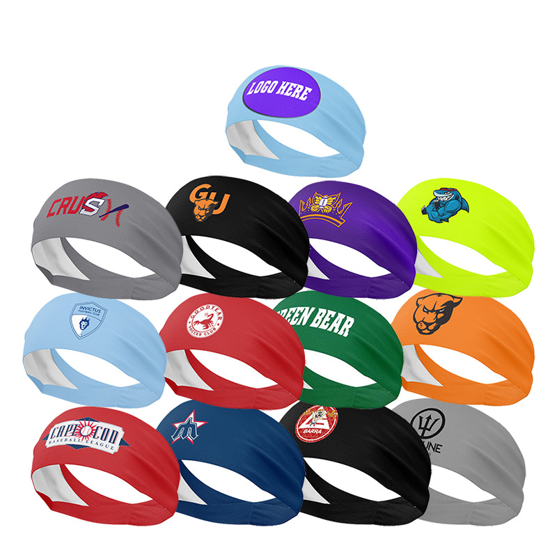 Custom wide headband with logo or text