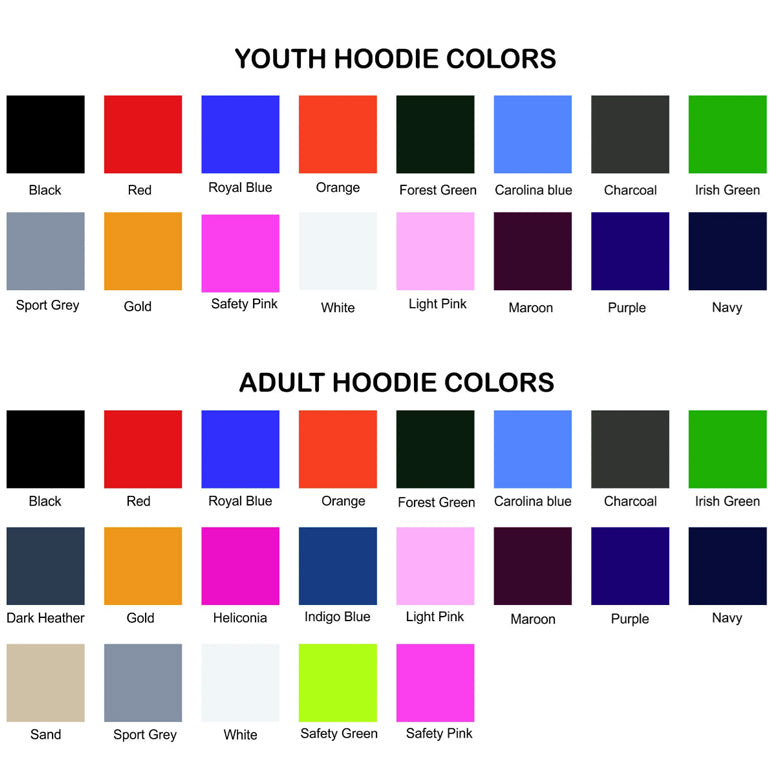 Hoodie color options